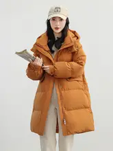 女性用中長丈ダウンコート【フード付き・極上の柔らかさ・スタイリッシュデザイン】