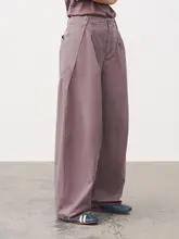 フィットのヴィンテージ風レディースクロップドパンツ【ウォッシュ加工・夏用】