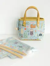 ハンドメイド布製ミニトートバッグ【DIY用・ジッパー付き・手提げタイプ】（セットアップ対応）