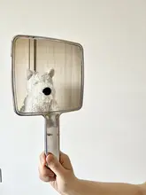 高級感あるビッグサイズの持ち運び便利な化粧ミラー【クリスタル装飾・レトロデザイン】