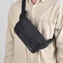高級感ある男性用ウエストポーチ【多層・大容量・カジュアル・旅行用】