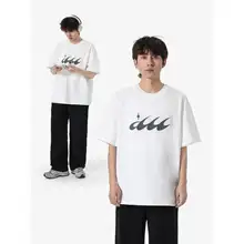 ユニセックス 夏用ロゴ入りTシャツ【アメリカンヴィンテージスタイル・短袖・ゆったりデザイン】