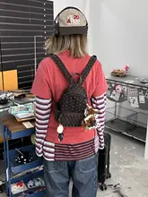 リュック ミニ 水玉 ブラウン ヴィンテージ 着回し 通学「Mirenbu」