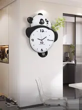 かわいい熊猫デザインの壁掛け時計【現代的なシンプルスタイル・静音タイプ】