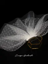 ハロウィン用レトロ風メッシュヴェール【ショート・ブラック・パーティー用・二重デザイン】