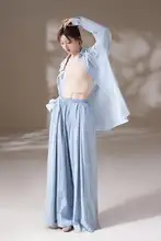 モダンダンス練習用女性用ルーズフィット演出服【古典舞・飄逸なシャツ・一体型】（セットアップ対応）