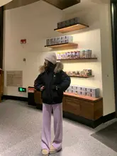 極上の柔らかさ 加厚ストレートパンツ【ハイウエスト・レディース・白色】（セットアップ対応）