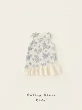 子供用ノースリーブ花柄ワンピース【夏用・高級感】