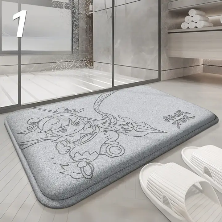 吸水速乾防滑バスルームマット【家庭用・トイレ用・洗面所用】