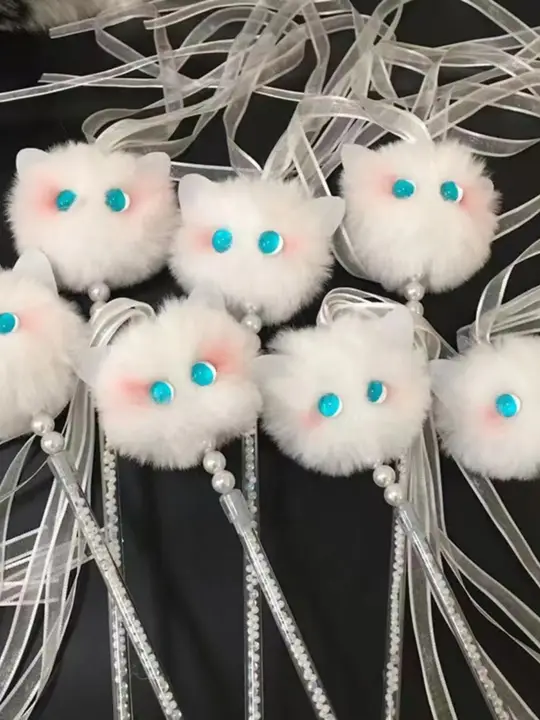 かわいい猫用ファー付きおもちゃ【鈴付き・インタラクティブ・フェリススタイル】