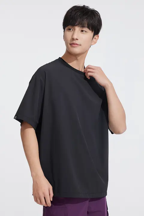 Camel シンプルなデザインのメンズ半袖Tシャツ【アウトドア用・軽量・ゆったりフィット】
