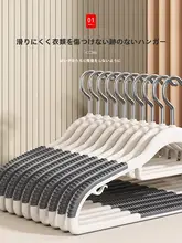 滑り止め付きステンレス製ハンガー【肩崩れ防止・無痕デザイン・家庭用】