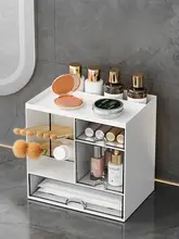 デスク用収納ボックス【引き出し式・透明・文房具や化粧品の収納に最適】