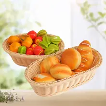 おしゃれな編み込み風のパンかご【フルーツやお菓子の収納に最適】