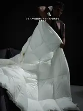 極上の柔らかさのダブル用ふわふわ保温掛け布団【春秋用・エコダウン風】