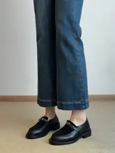 牛革使用のカジュアルローファー【快適で多彩・厚底・フランス風・あったかソール】