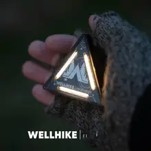 WELLHIKE アウトドア三角ライト【SWS夜間警告装飾・ミニハンギングランプ】