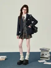 オリジナルピンクJK制服【学院風・三粒ボタン・女子用】（セットアップ対応）
