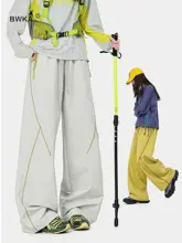 撥水加工のカラーブロック・ストレッチアウターパンツ【男女兼用・春夏用・防風・登山用】
