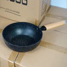 麦飯石製の小型サークル鍋【ノンスティック・ガス・IH対応・深型】
