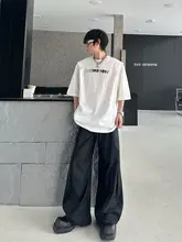 デザイン性抜群のプレス加工Tシャツ【ファッション字母プリント・シンプルなフィット感】