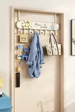 穴あけ不要の強力ハンガー【高デザイン・ドア裏で衣類収納・鍵も置ける】