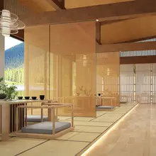 日式竹製ロールカーテン【手動操作・穴あけ不要・バルコニー用・レトロデザイン】