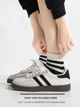 レトロデザインの厚底スニーカー【カジュアル・学生向け・白】（セットアップ対応）