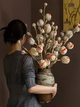 禁果風デザインの手作りフラワーアレンジメント【造花・インテリア装飾用・リビング・ダイニング】
