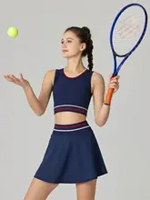 女性用テニススカート セット【速乾・フィットネス・ランニング・ショートパンツ付き】