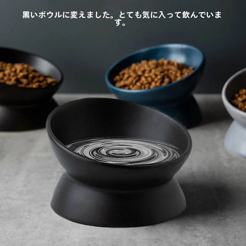 猫飼いが買ってよかったもの・悪かったもの正直に言う | 黒色陶製フードボウルの高脚設計と斜口構造