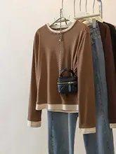 春季向け ゆったり着られる長袖Tシャツ【デロン生地・体型カバー・柔らかさ】（セットアップ対応）