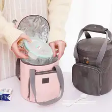 大容量アルミ箔保温弁当バッグ【通勤・手提げタイプ・円形デザイン】