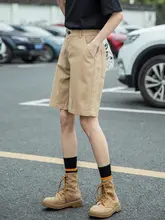 ミリタリーグリーン工装ショートパンツ【ゆったりフィット・夏用・カジュアル】（セットアップ対応）