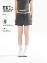 ショートパンツ レディース バイカラー フィット ドローコード付き スタイルアップ ランニング スポーツ カジュアル 夏「PSO Brand」