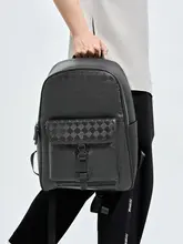 スタイリッシュなメンズリュックサック【大容量・編みデザイン・旅行用・学生向け】