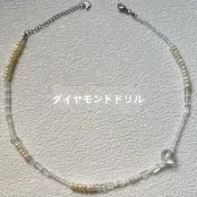 自然なパールのショートネックレス【泡のようなデザイン・医療用ステンレス製・アレルギー対応】