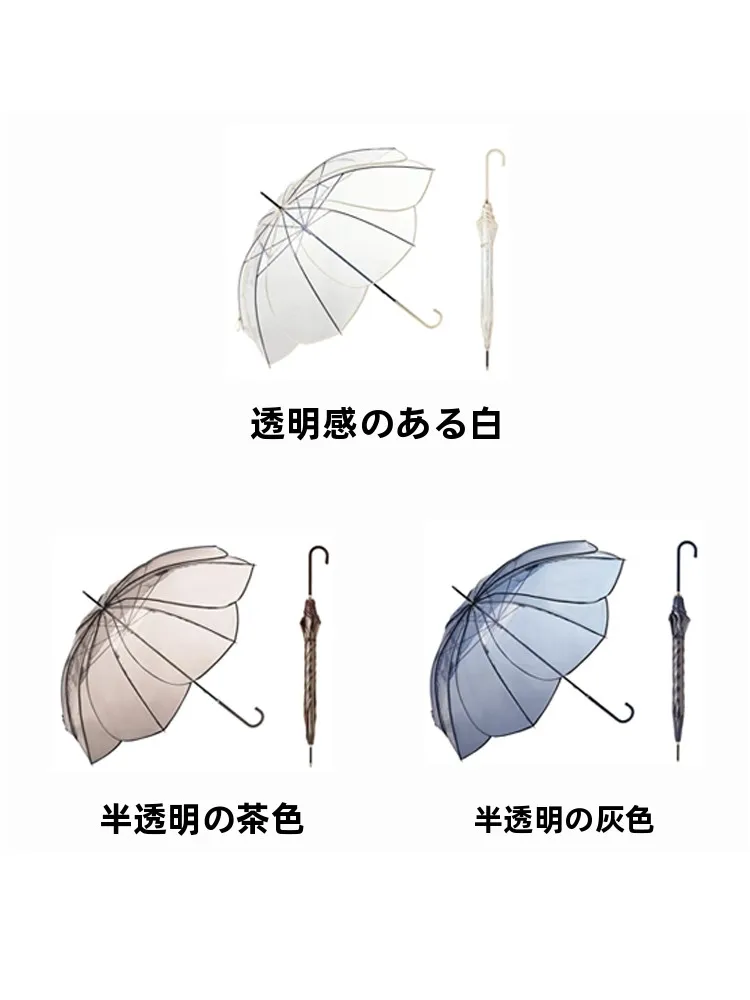 雨の日でも崩れにくいきれいめ素材は、実は「透明な長柄傘」に隠れている？