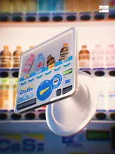 自動販売機スタイルの磁気伸縮式スマホスタンド【対応機種：Apple・Huawei】