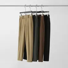 メンズ 厚手ウールパンツ【冬用・保温・ストレートシルエット・カジュアル】