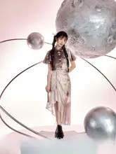 国風グラデーションプリントトップス＆スカート【十三余小豆蔻コラボデザイン】（セットアップ対応）