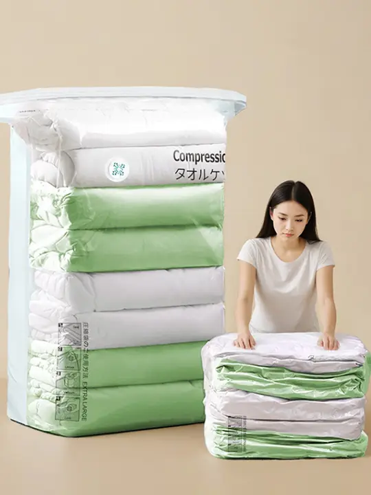衣類用圧縮袋【厚手・立体真空・穴あけ不要】