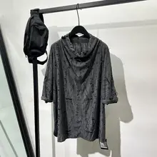 夏用ヴィンテージ風フィットTシャツ【破れデザイン・ドロップショルダー】（セットアップ対応）