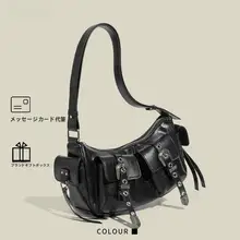 多ポケットのミニショルダーバッグ【個性的・女性用・カジュアルデザイン】（セットアップ対応）