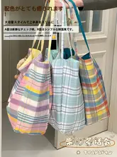 トートバッグ レディース 帆布 大容量 ショルダー ルーズ ビビッドカラー カジュアル 通学 リゾート インスタ映え