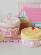 かわいいキャラクター柄の収納ボックス【ハンドメイド・フタ付き・化粧品収納に最適】