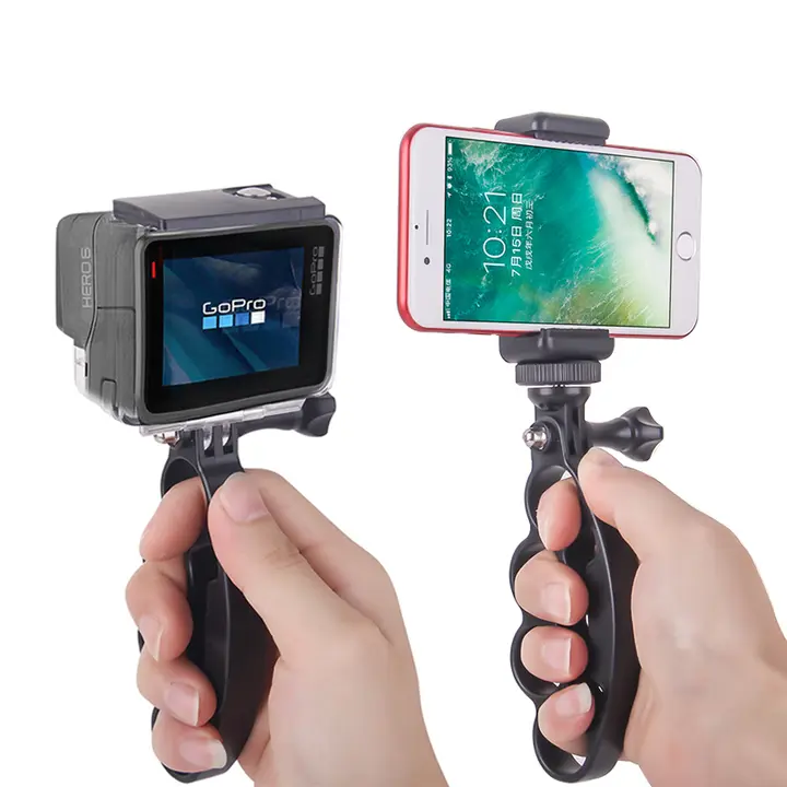 汎用手持ちスマホスタンド【アウトドア・クリエイティブ・多機能・GoPro対応】