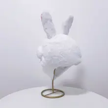 大白兔デザインの動物キャップ【パーティー用・ユニークなフォトプロップス・コスプレ帽子】