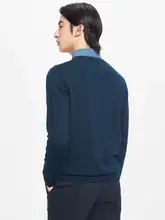 Vネックセーター【秋冬用・純羊毛・保温性】