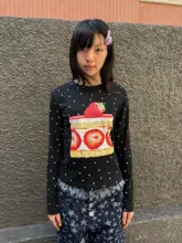 ストロベーケーキドット柄Tシャツ【ベーシックスタイル・半袖】
